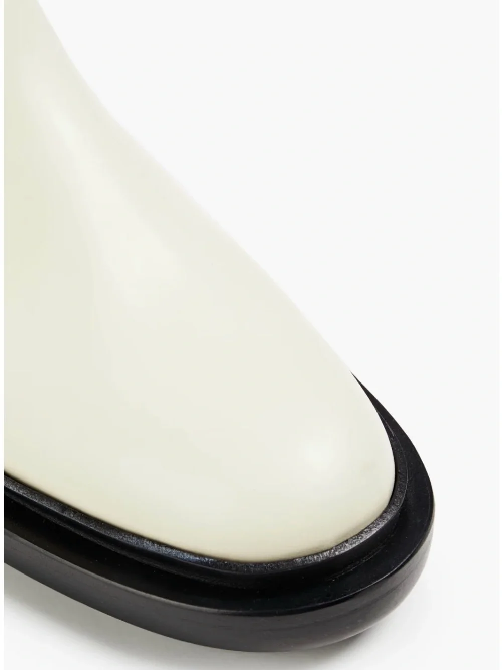 Jil Sander Cream Leather Over-the-Knee Boots
